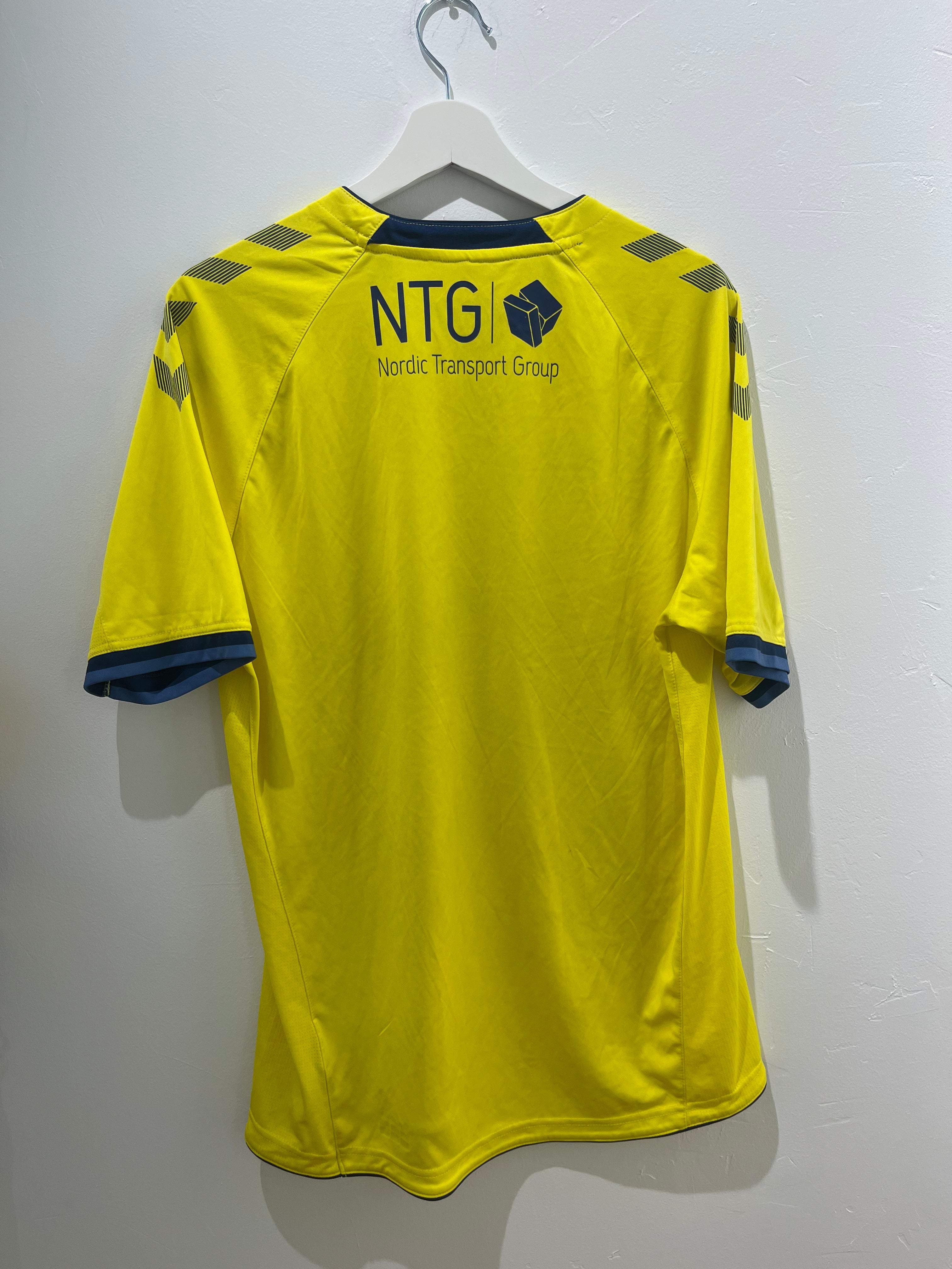 Brøndby hjemme 2018/19 XL trøje bagfra med rygsponsor NTG