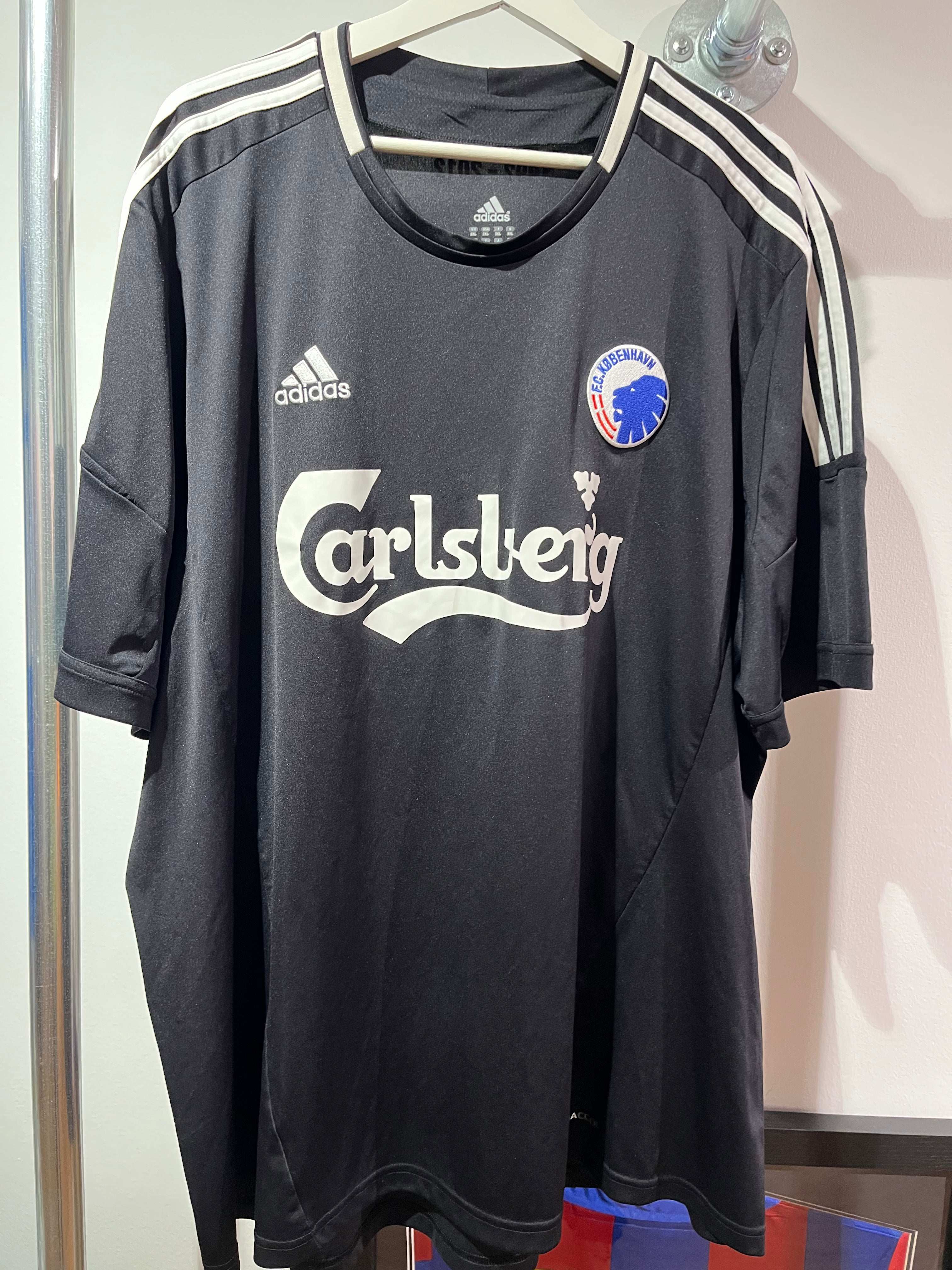 Sort FCK Ude 2012/13 XXXL fodboldtrøje med Carlsberg sponsor og Adidas logo