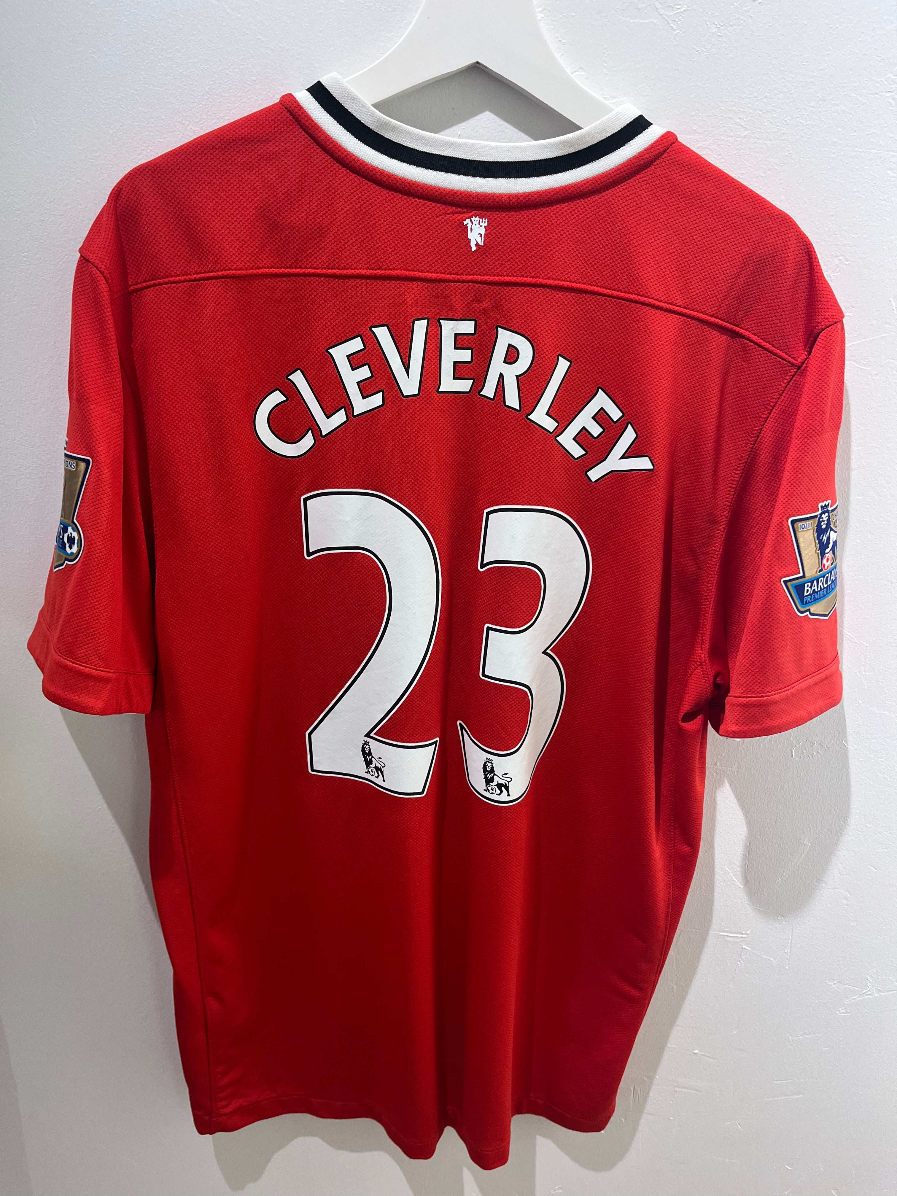 Cleverley Manchester United Hjemme 2011/12 XL trøje, bagside med navn og nummer 23