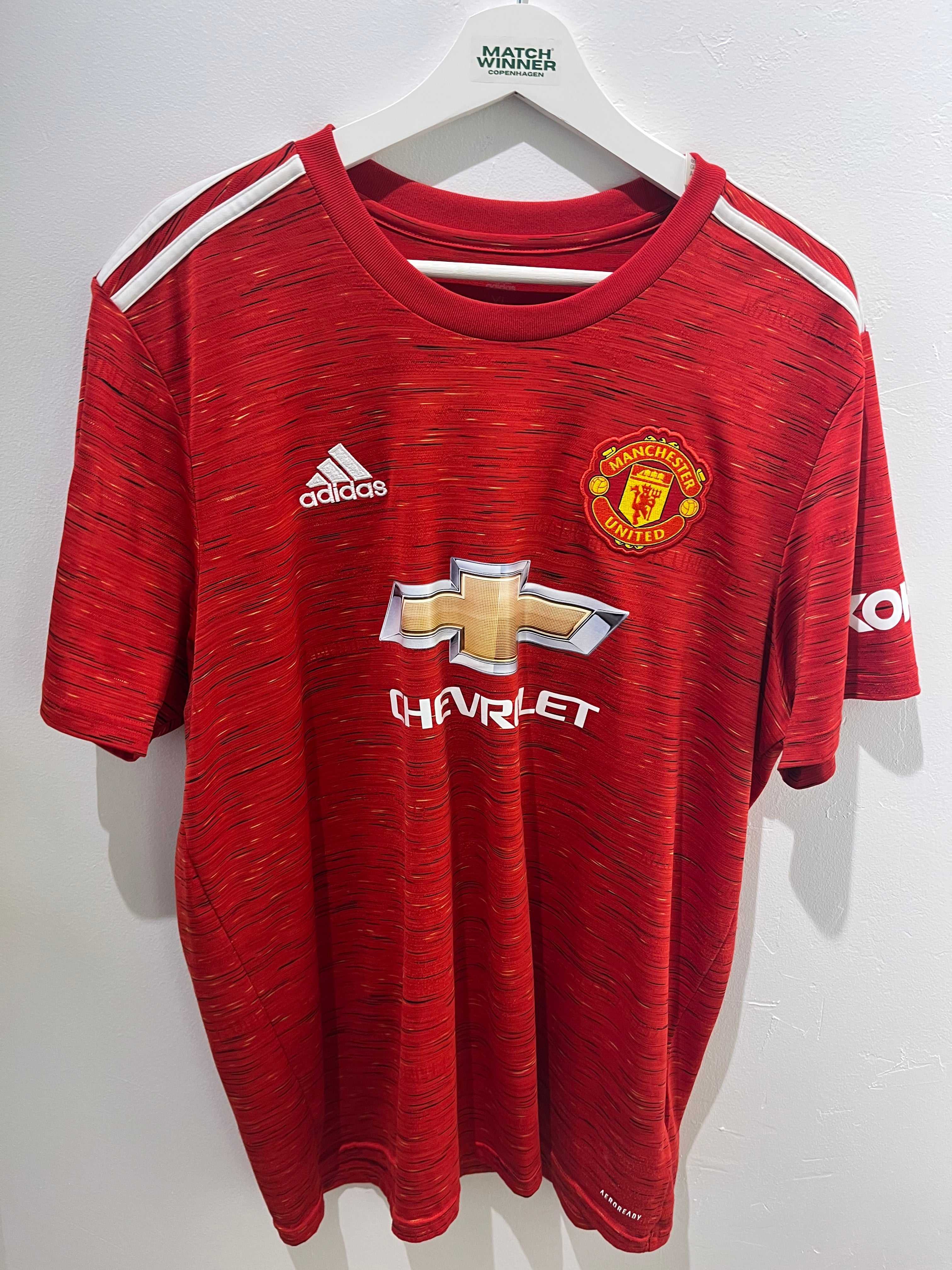 Forside af McTominay Manchester United Hjemme 2020/21 XL fodboldtrøje