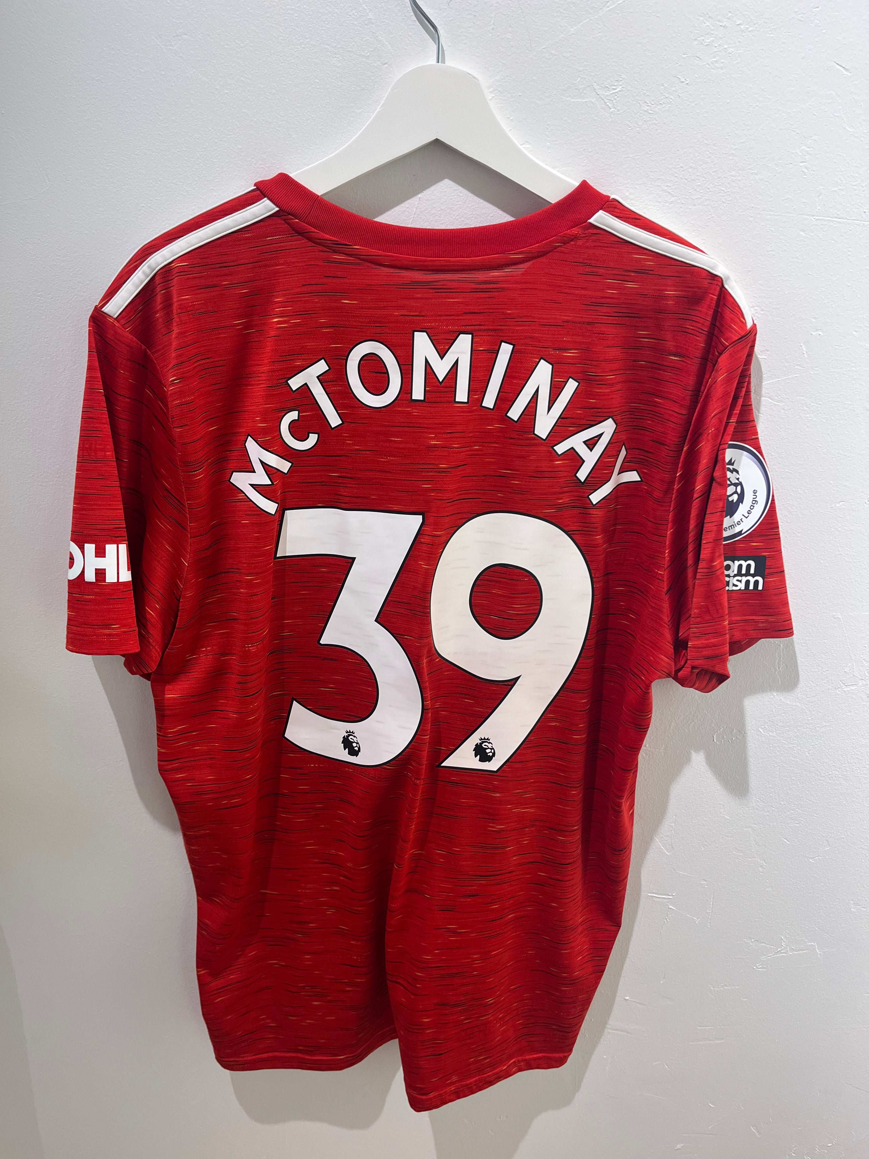 Bagside af McTominay Manchester United Hjemme 2020/21 XL trøje med nummer 39