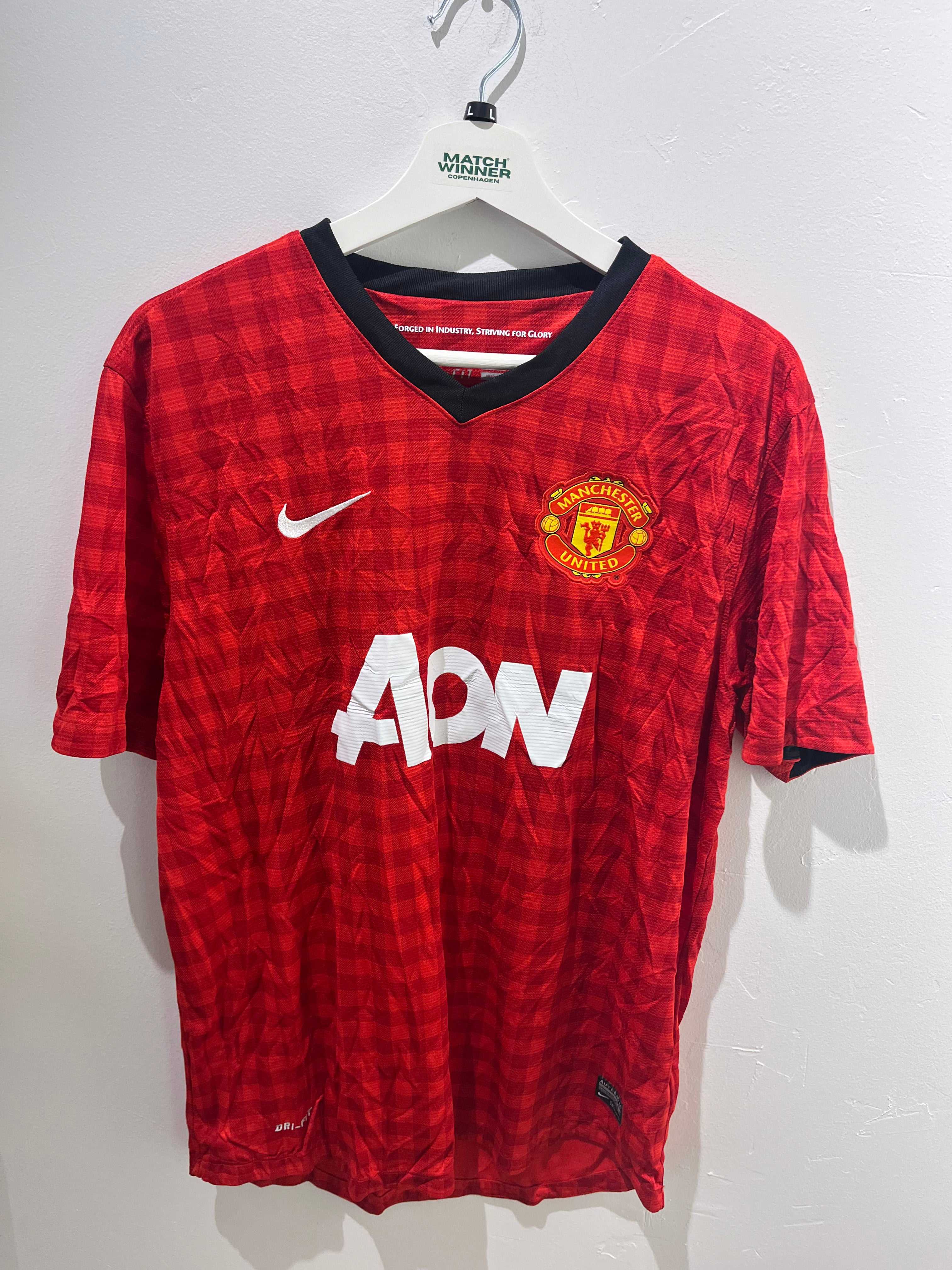 Chicharito Manchester United Hjemme 2012/13 L trøje forfra med logo og sponsor